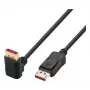 Kabel Techly DisplayPort 1.4 M/M 4K@120Hz 1m Czarny Jednostronnie Kątowy ICOC-DSP-A14-010NT9