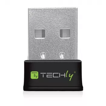 Techly I-WL-USB-600TY Miniowy adapter WiFi USB dwuzakresowy MU-MIMO 2dBi 600Mbps Czarny