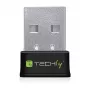 Techly I-WL-USB-600TY Miniowy adapter WiFi USB dwuzakresowy MU-MIMO 2dBi 600Mbps Czarny