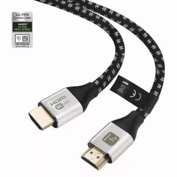 Techly ICOC-HDMI21-8-020T kabel HDMI 2.1 8K 10K 48Gbps 2m czarny pleciony