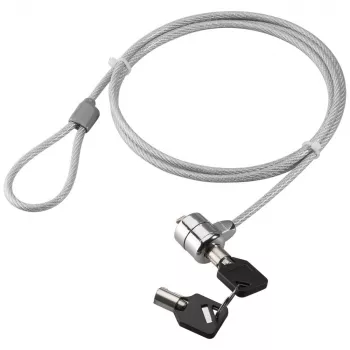 Techly IQ-LOK-08-KT Linka zabezpieczająca do notebooka z 1,4m stalową linką i dwoma kluczami