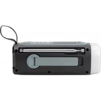 TechniSat Przenośne Radio Awaryjne z DAB+/FM, Bluetooth, Panelem Słonecznym, Korbką, Power Bankiem, Latarką LED, Czarny (0000/2933)