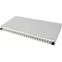 TECLINE 24-portowa światłowodowa przełącznica spawalnicza LC Duplex Multimode do szafy RACK, wysuwana szuflada, jasnoszary RAL 7035, 19 cali 1U, w zestawie adaptery 90768