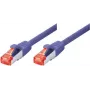 TECLINE Cat 6 S-STP PIMF kabel krosowy, fioletowy, 0,5 m, Slim Bend Protection 71500V