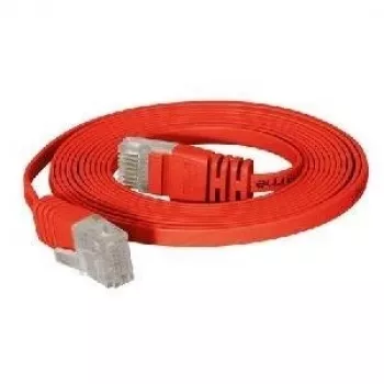 TECLINE kabel krosowy płaski Cat.6 U/UTP, czerwony, 5,0 m 77805r