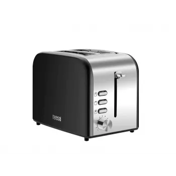 Teesa TSA3300 850W 2-Slice Toaster with 7 Browning Levels, Defrost & Reheat, Stainless Steel