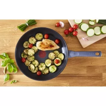Tefal Daily Cook G7300455 24 cm Patelnia, Stal nierdzewna, Powłoka nieprzywierająca Titanium 2X, Wskaźnik temperatury Thermo-Signal, Wszystkie rodzaje kuchenek