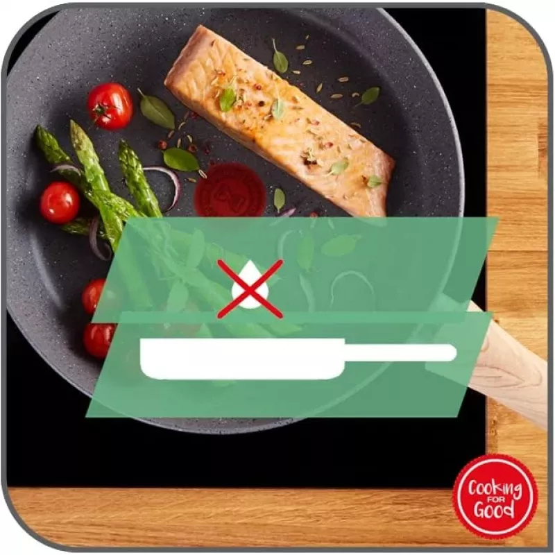 Tefal Duetto+ Patelnia 28 cm, Stal nierdzewna, Powłoka nieprzywierająca z tytanu, Indukcja - G7320634