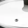 Pokrywka szklana Tefal Ø30cm – Szklana pokrywka hartowana z otworem parowym, stalowa obręcz, zmywarka