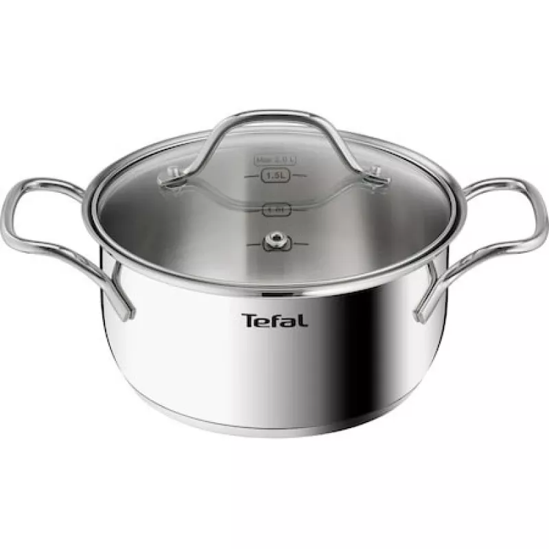 Tefal Intuition B864SA74 Zestaw naczyń kuchennych ze stali nierdzewnej, 10 elementów, do indukcji, bezpieczny do piekarnika, można myć w zmywarce