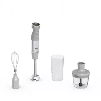 Tefal Quickchef+ HB673B30 Blender ręczny 1000 W Szary, Stal nierdzewna