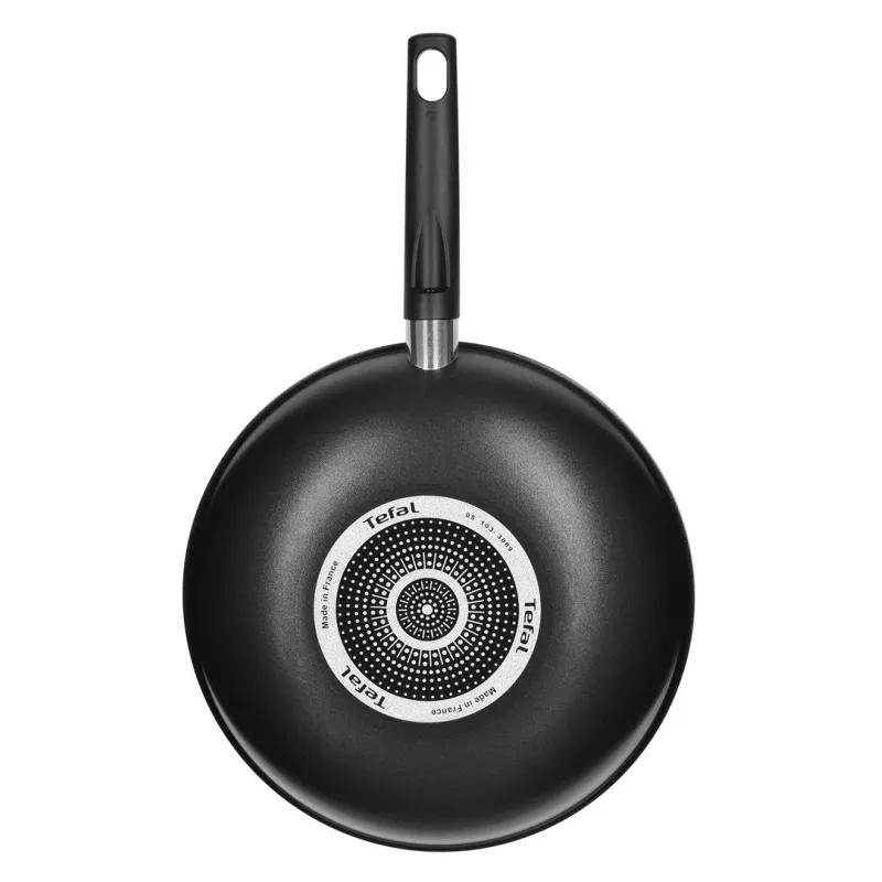 Tefal Simplicity 28 cm Patelnia Wok B5821902 – Aluminiowa z powłoką nieprzywierającą i wskaźnikiem Thermo-Spot, do kuchenek gazowych, elektrycznych, ceramicznych i halogenowych