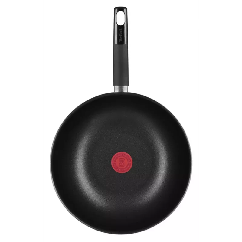 Tefal Simplicity 28 cm Patelnia Wok B5821902 – Aluminiowa z powłoką nieprzywierającą i wskaźnikiem Thermo-Spot, do kuchenek gazowych, elektrycznych, ceramicznych i halogenowych