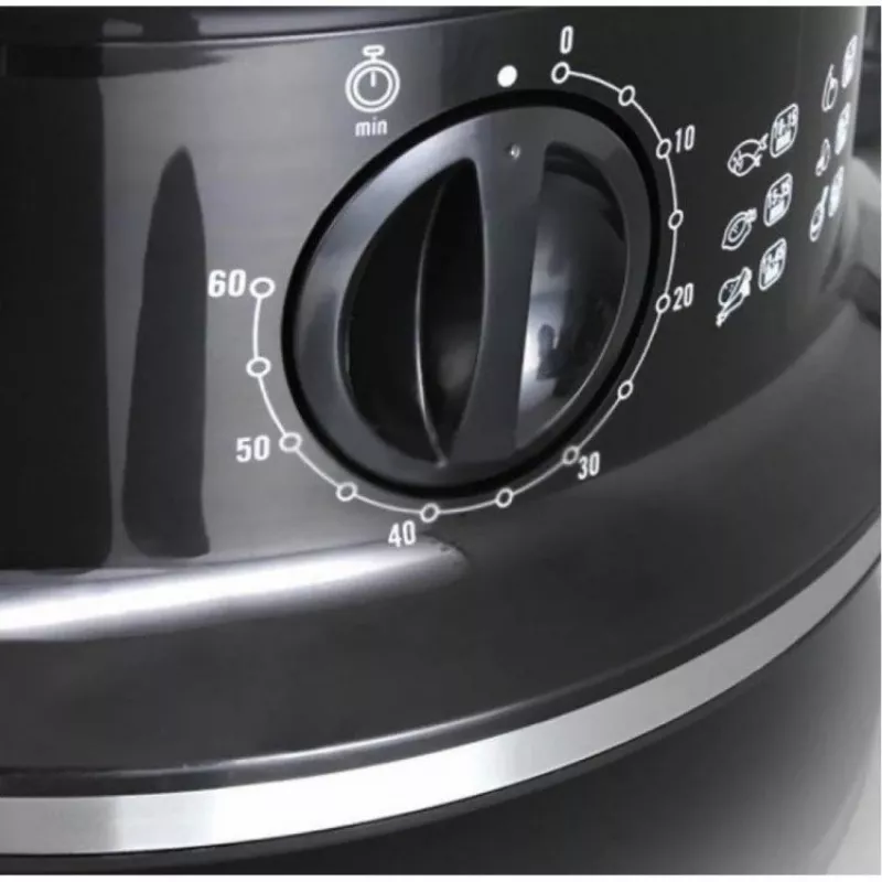 Tefal VC140135 Wyparzacz do gotowania na parze, 2 koszyki, 6,5 L, 900 W, czarny