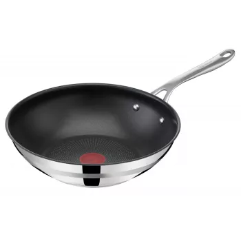 TEFAL Wok Pan by Jamie Oliver Cook Smart (Stal nierdzewna/Czarny, Ø 28 cm)