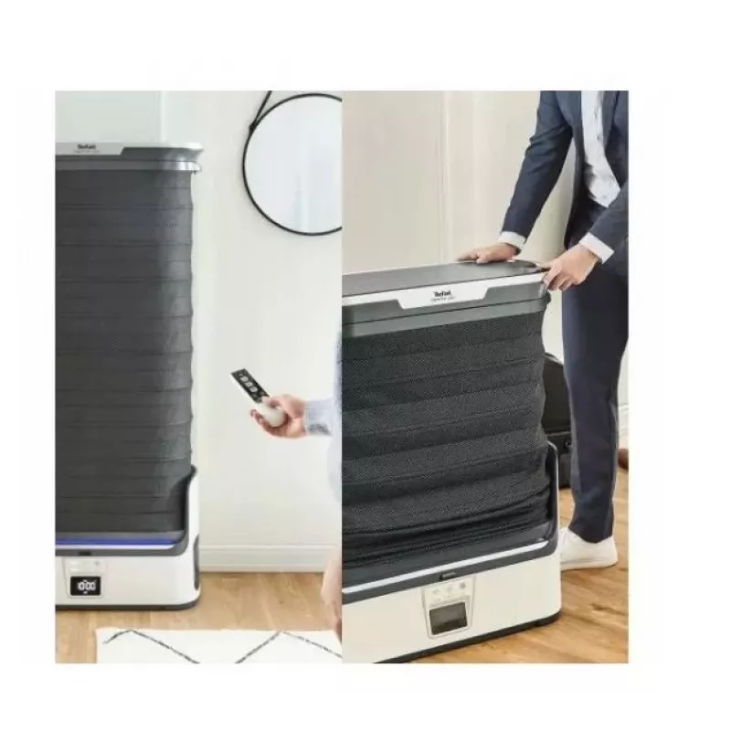TEFAL YT4050E1 Automatyczna szafa parowa, 1800 W, zbiornik 2 L, 3 programy, ekran dotykowy, składana, biała