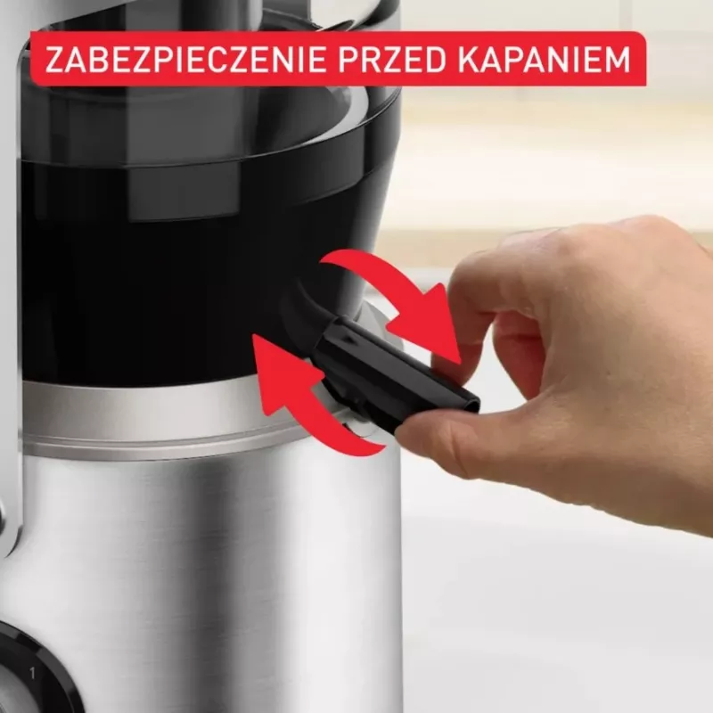 Tefal ZE660D10 Sokowirówka odśrodkowa 800 W Czarny/Srebrny