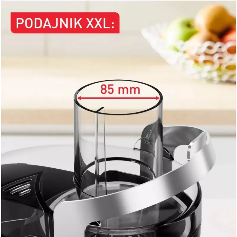 Tefal ZE660D10 Sokowirówka odśrodkowa 800 W Czarny/Srebrny