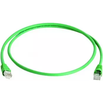 Telegärtner 100008571 kabel krosowy RJ45, CAT 5e F/UTP, 3,0 m, zielony, trudnopalny, z ochroną przed zgięciami