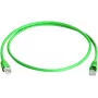 Telegärtner 100008571 kabel krosowy RJ45, CAT 5e F/UTP, 3,0 m, zielony, trudnopalny, z ochroną przed zgięciami