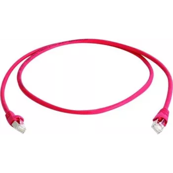 Telegärtner 100008775 kabel krosowy RJ45 CAT 5e F/UTP 5,0 m czerwony trudnopalny z osłoną chroniącą przed zgięciami