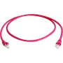 Telegärtner 100008775 kabel krosowy RJ45 CAT 5e F/UTP 5,0 m czerwony trudnopalny z osłoną chroniącą przed zgięciami