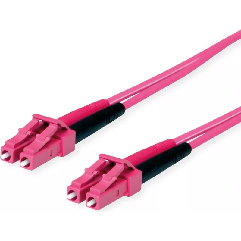 TELEGÄRTNER 10m LC do LC OM4 Duplex 50/125 Światłowód Wielomodowy Patchcord, Fioletowy LSZH 100011512