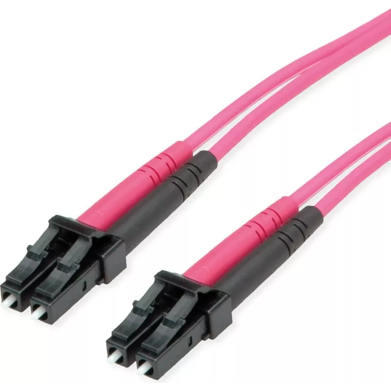 TELEGÄRTNER 10m LC do LC OM4 Duplex 50/125 Światłowód Wielomodowy Patchcord, Fioletowy LSZH 100011512