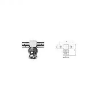 Telegärtner BNC T-Adapter (F-M-F) 75 Ohm rozdzielacz wideo