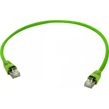 Kabel krosowy Telegärtner Cat.7 S/FTP, 1,0 m, zielony, 500 MHz, RJ45, 10 Gbps L00000A0149