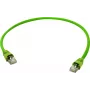 Kabel krosowy Telegärtner Cat.7 S/FTP, 1,0 m, zielony, 500 MHz, RJ45, 10 Gbps L00000A0149
