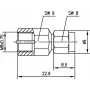 Telegärtner Inter-Series adapter koncentryczny SMA męski do FME męski 50 Ohm