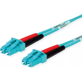Telegärtner kabel światłowodowy LC-LC wielomodowy OM3 duplex, 1m, Aqua L00870A0003