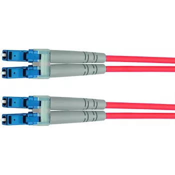Telegärtner kabel światłowodowy LC-LC wielomodowy OM3 duplex, 1m, Aqua L00870A0003