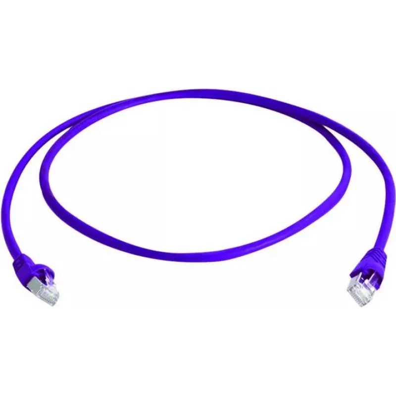 Kabel krosowy Telegärtner MP8 FS 500 Cat 6a S/FTP, RJ-45 męski do RJ-45 męski, 0,5 m, fioletowy, snagless