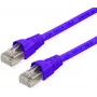 Kabel krosowy Telegärtner MP8 FS 500 Cat 6a S/FTP, RJ-45 męski do RJ-45 męski, 0,5 m, fioletowy, snagless