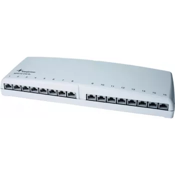 Telegärtner MPD16 K Patch Panel - 16 portów RJ45 - Cat.6a - Biały alpejski