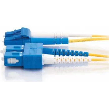 Telegärtner światłowodowy kabel krosowy jednomodowy LC-Duplex do SC-Duplex, 3m, LSZH, żółty L00890A0041