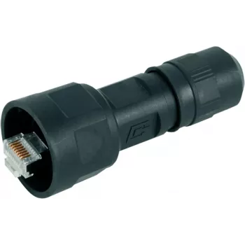 Telegärtner STX V1 zestaw wtyków RJ45 plastikowy wariant 1 prosty 8P8C czarny J80026A0009 1 szt.