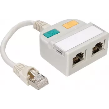 TELEGÄRTNER T-Adapter Cat5e do 100Base-T/ISDN RJ45 Splitter (J00029A0013)