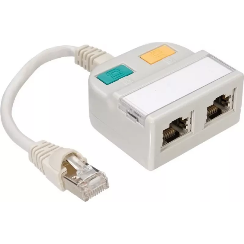 TELEGÄRTNER T-Adapter Cat5e do 100Base-T/ISDN RJ45 Splitter (J00029A0013)