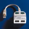 Telegärtner Token Ring Splitter RJ45 męski na 2x RJ45 żeński ekranowany jasnoszary J00029A0011