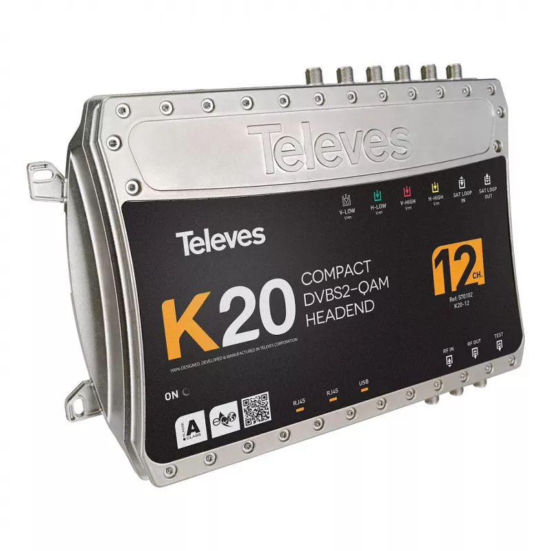 Televes K20-12 Compact Headend 12 Transponder DVB-S2 to QAM