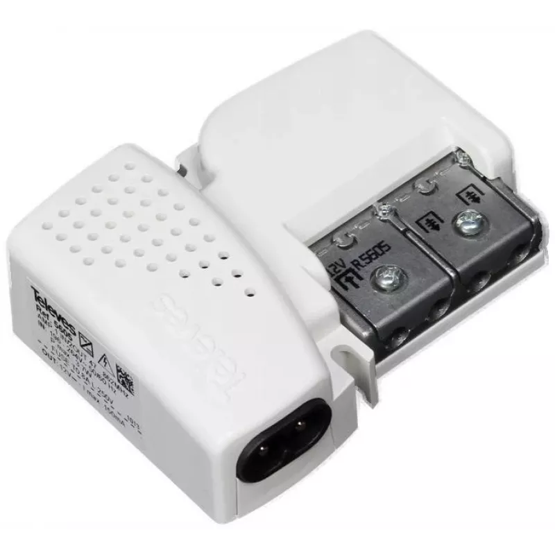 TELEVES PicoKom 1 EC Wzmacniacz antenowy, 1 wejście, 2 wyjścia, 12 dB wzmocnienia, 47-694 MHz, złącza F, wewnętrzny