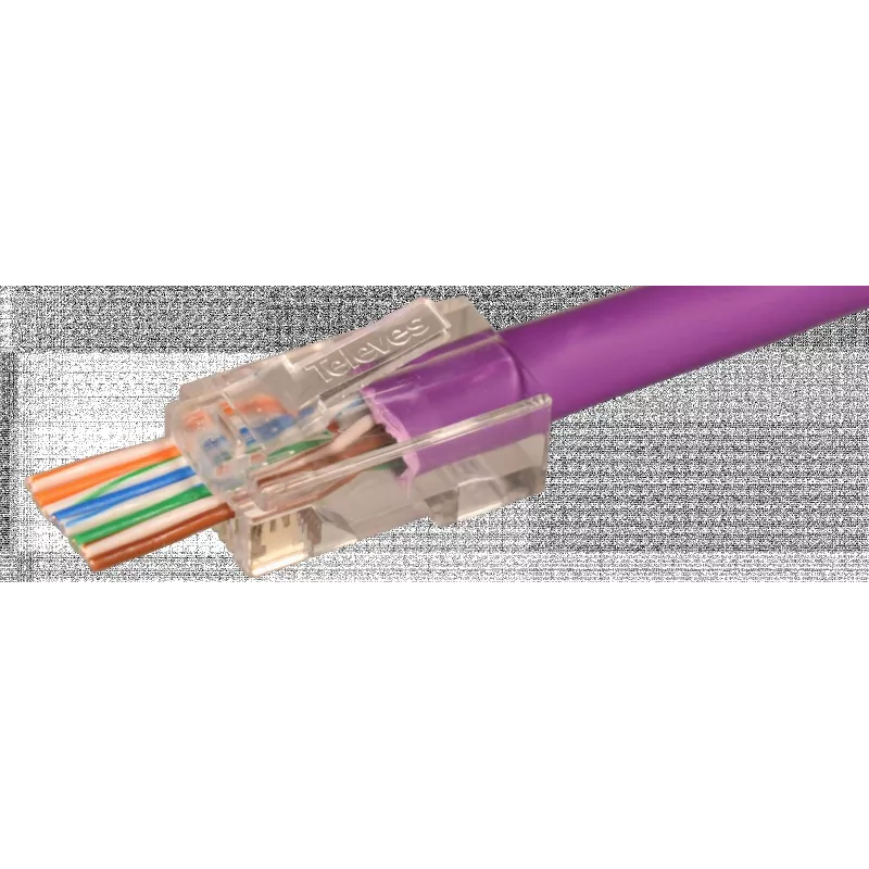 Wtyk RJ45 męski przelotowy TELEVES UTP Cat6 (209906)