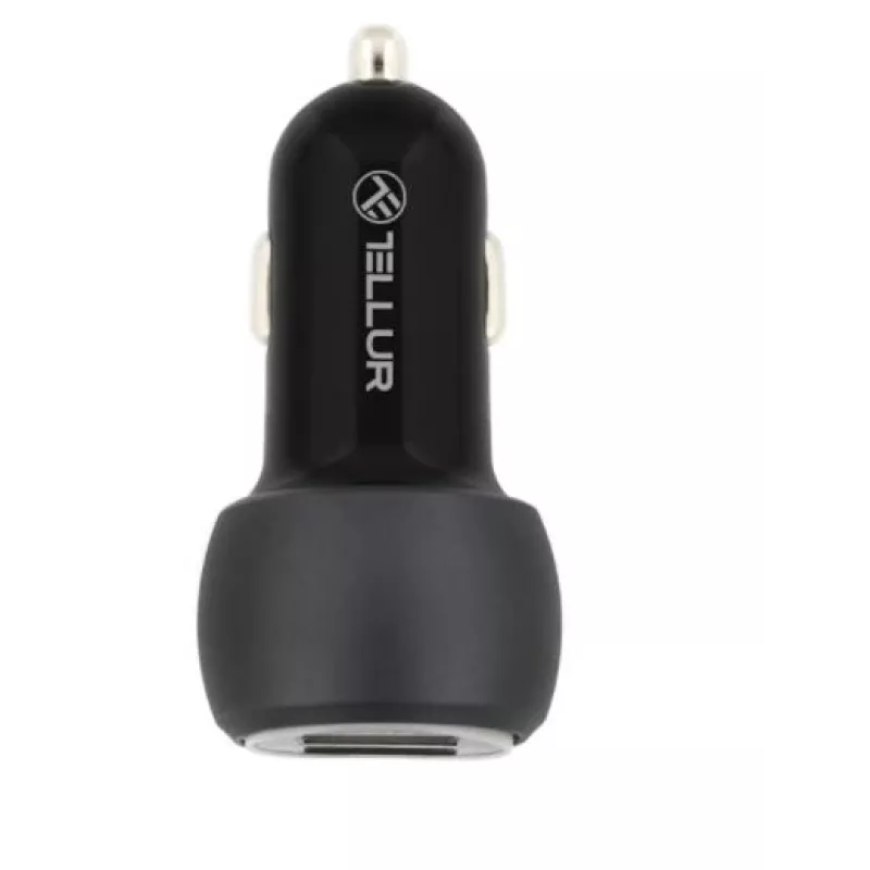 Tellur Dual USB Car Charger With QC 3.0, 6A Black