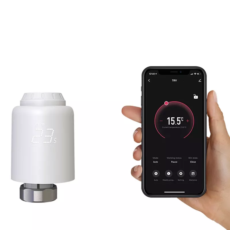Tellur Smart WiFi Thermostatic Radiator Valve RVSH1 LED White
