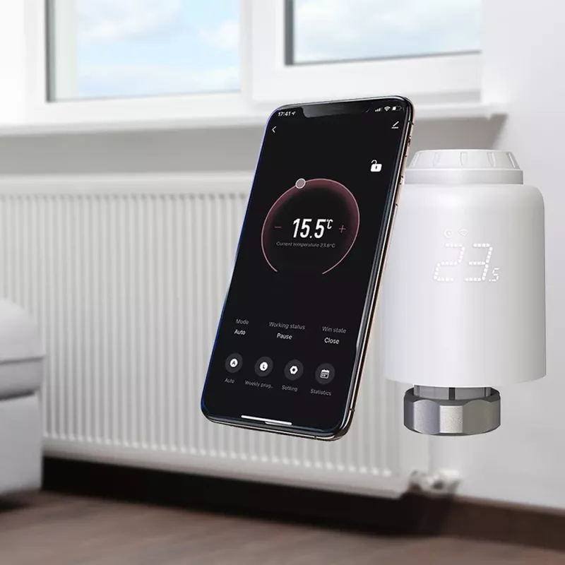 Tellur Smart WiFi Thermostatic Radiator Valve RVSH1 LED White