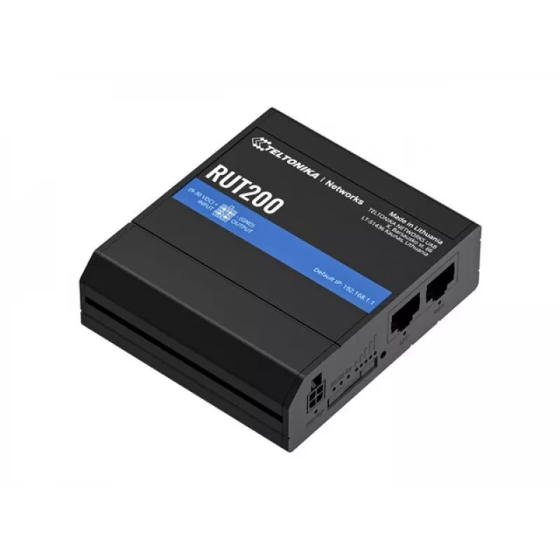 Teltonika Networks RUT200 eSIM 4G/LTE/3G Wi-Fi EMEA EU Industrial Cellular Router