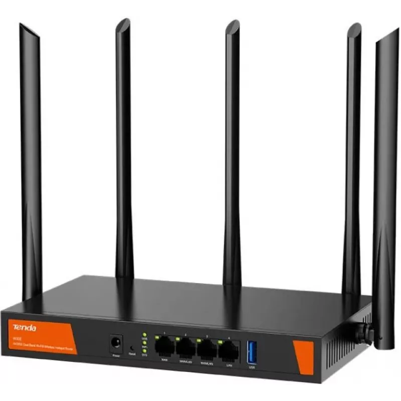 Tenda W30E AX3000 Wireless Router Gigabit Ethernet Dual-Band (2.4 GHz / 5 GHz) Czarny